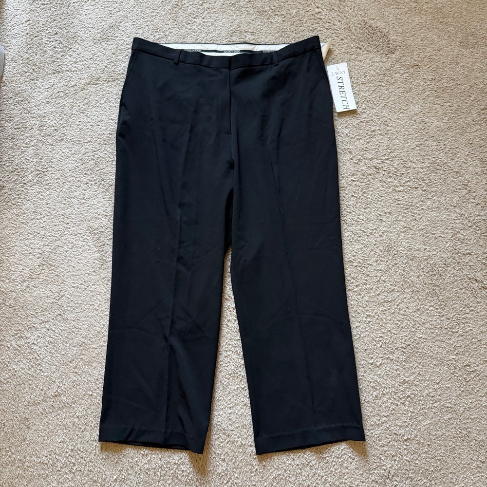 NWT ~ Focus 2000~ Black Dress Pants ~ Wide Leg ~ Business Casual ~ Size 18